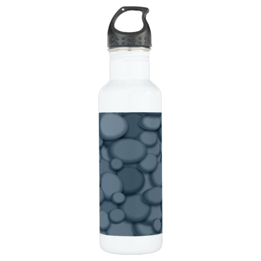 Blue River Rock Pebbles Art Edelstahlflasche (Vorderseite)