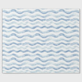 Blue River Streifen Geburtstag Geschenkpapier (Flach)