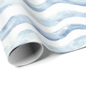 Blue River Streifen Geburtstag Geschenkpapier (Rolleneckpunkt)