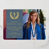 Blue RN Asclepius Abschluss Foto Ankündigung (Vorderseite)