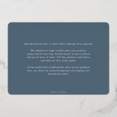 Blue RN Asclepius Abschluss Foto Ankündigung (Rückseite)