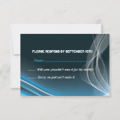 Blue Road Biker Hochzeit RSVP Antwortkarte (Rückseite)