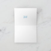 Blue road biker wedding Thank You note card Dankeskarte (Innenseite)