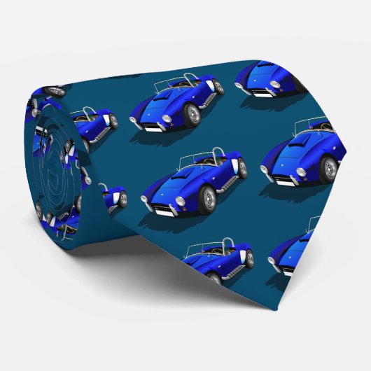 Blue Roadster Krawatte (Gerollt)
