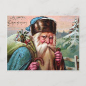 Blue Robe Santa Claus Rauchen Pipe - Weihnachten (Vorderseite)