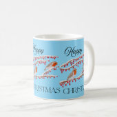 Blue Robin Christmas Kaffeetasse (VorderseiteRechts)