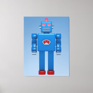 Blue Robot 02 Leinwanddruck