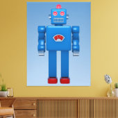 Blue Robot 02 Leinwanddruck (Insitu (Wohnzimmer))