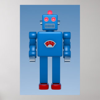 Blue Robot 02 Poster