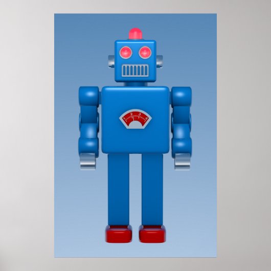 Blue Robot 02 Poster (Vorne)