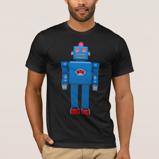 Blue Robot 02 T-Shirt (Vorderseite)