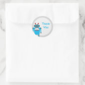 Blue Robot Birthday Party Stickers (Tasche)