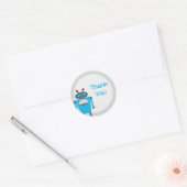 Blue Robot Birthday Party Stickers (Umschlag)