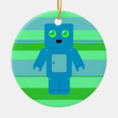 Blue Robot Keramikornament (Vorne)
