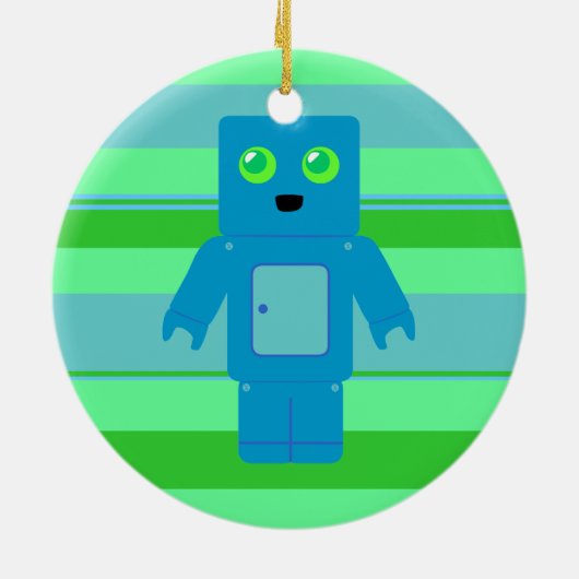 Blue Robot Keramikornament (Hinten)