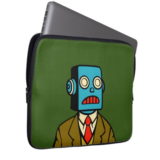 Blue Robot Laptopschutzhülle (Vorne Rechts)