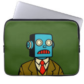 Blue Robot Laptopschutzhülle (Vorderseite)