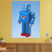 Blue Robot Leinwanddruck (Insitu (Wohnzimmer))