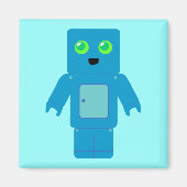 Blue Robot Magnet (Vorne)