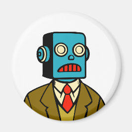 Blue Robot Magnet