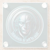Blue Robot Mask - Aufstieg der AI dominioN Glasuntersetzer (Rückseite)