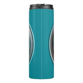 Blue Robot Mask - Aufstieg der AI dominioN Thermosbecher (Rückseite)