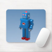 Blue Robot Mousepad (Mit Mouse)