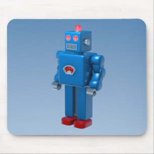 Blue Robot Mousepad