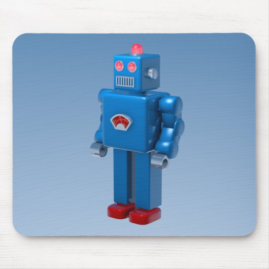 Blue Robot Mousepad (Vorne)
