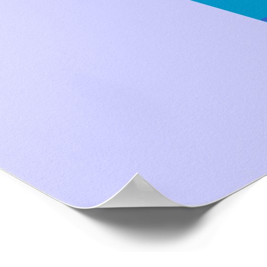 Blue Robot Poster (Ecke)