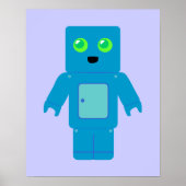 Blue Robot Poster (Vorne)