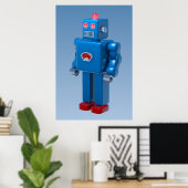 Blue Robot Poster (Heimbüro)