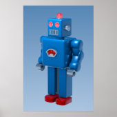 Blue Robot Poster (Vorne)