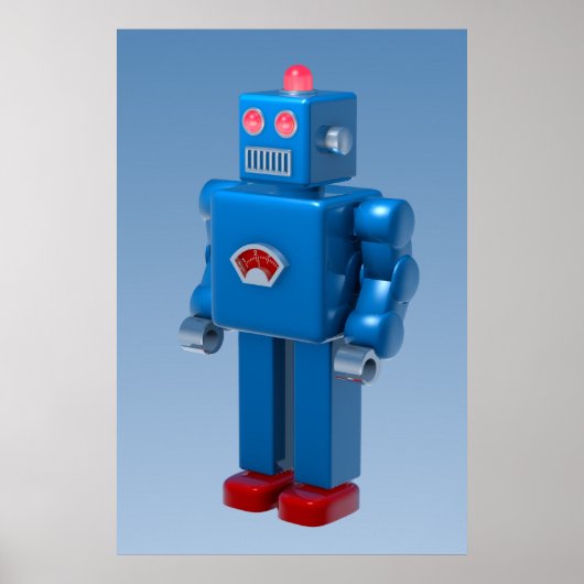 Blue Robot Poster (Vorne)