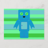 Blue Robot Postkarte (Vorderseite)