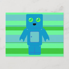 Blue Robot Postkarte