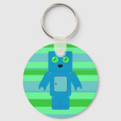 Blue Robot Schlüsselanhänger (Vorderseite)