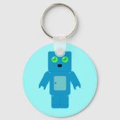 Blue Robot Schlüsselanhänger (Vorderseite)