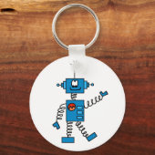 Blue Robot Schlüsselanhänger (Vorderseite)