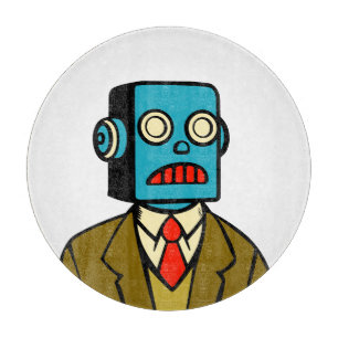 Blue Robot Schneidebrett