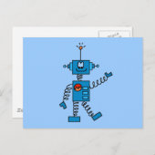 Blue Robot Tshirts und Geschenke Postkarte (Vorne/Hinten)