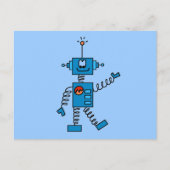 Blue Robot Tshirts und Geschenke Postkarte (Vorderseite)