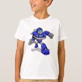 Blue Roboter für Kinder - Wählen Sie Hintergrundfa T-Shirt (Vorderseite)