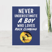 Blue Rock Climbing Cards für Kinder Karte (Vorderseite)