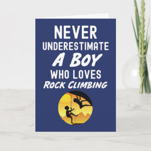 Blue Rock Climbing Cards für Kinder Karte