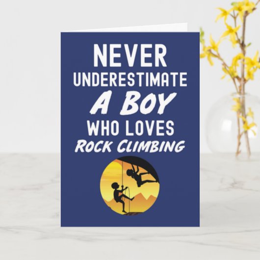 Blue Rock Climbing Cards für Kinder Karte (Gelbe Blume)