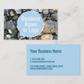 Blue Rock Nature Themed Business Card Visitenkarte