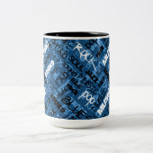 Blue Rock Pop R & B Music Text Tasse (Mittel)