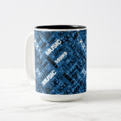 Blue Rock Pop R & B Music Zweifarbige Tasse (Vorderseite Links)