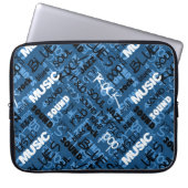 Blue Rock Pop R & B Musik Text Notebook-Sieb Laptopschutzhülle (Vorderseite)
